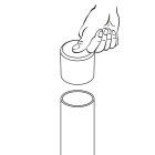 HETTICH Fußkappe, Ø 18mm, weiß, 4 Stück