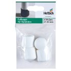 HETTICH Fußkappe, Ø 20mm, weiß, 4 Stück
