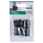 Fußkappe Ø22mm, schwarz, 4 Stück