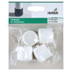 HETTICH Fußkappe, Ø 25mm, weiß, 4 Stück