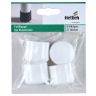 HETTICH Fußkappe, Ø30mm, weiß, 4 Stück