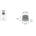 Einsteckgleiter Ø15mm, schwarz 4er Pack