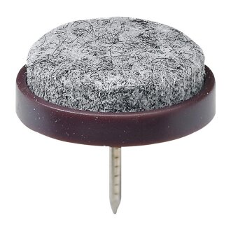 Nagel-Filzgleiter, Ø 24mm, braun
