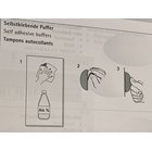 Wandpuffer zum Ankleben, Ø 60 x 15 mm, Kunststoff, weiß 2 Stück