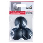 Hettich Wandpuffer zum Ankleben, Ø 40 x 10 mm, schwarz, 3 Stück