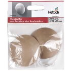 Wandpuffer zum Ankleben, Ø 60 x 13 mm, beige, 2 Stück