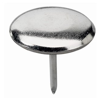 Metallgleiter zum Nageln, Ø 25 x 23 mm, Stahl, vernickelt  8 Stück