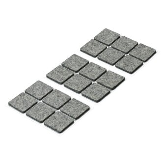 Hettich Parkettgleiter, 25 x 25 mm, selbstklebend, 18 Stück