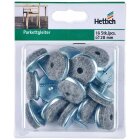 Hettich Parkettgleiter zum Anschrauben, Ø 28mm, vernickelt, grau 16 Stück