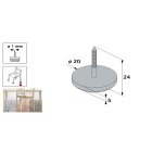 HETTICH Multigleiter zum Nageln, Ø 20 mm, 4 Stück