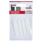 HETTICH Selbstklebende Anschlagpuffer, 10 x 10 x 2 mm, transparent, 16 Stück