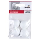 Hettich Selbstklebender Wandpuffer, Ø 30 x 13 mm, Kunststoff, weiß, 4 Stück
