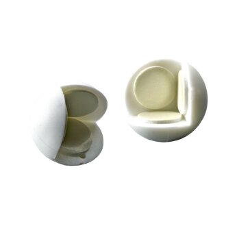 HETTICH Eckenpuffer, selbstklebend, Ø 25mm, weiß, 4 Stück