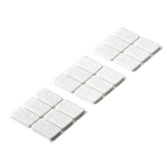 Hettich Filzgleiter, selbstklebend, 36 x 22 mm, weiß, 18 Stück