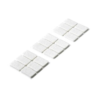 Hettich Filzgleiter, selbstklebend, 36 x 22mm, weiß, 18 Stück