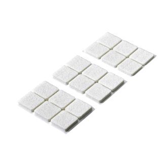 HETTICH Filzgleiter, selbstklebend, 28 x 28 mm, weiß, 18 Stück
