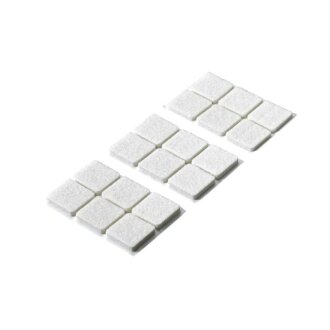 HETTICH Filzgleiter, selbstklebend, 28 x 28mm, weiß, 18 Stück