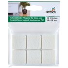 HETTICH Filzgleiter, selbstklebend, 28 x 28mm, weiß, 18 Stück