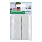 Hettich Filzgleiter, selbstklebend, 25 x 25mm, weiß, 18 Stück