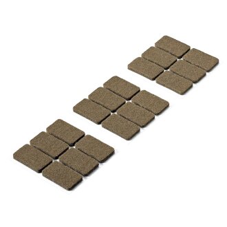 Hettich Filzgleiter, selbstklebend, 36 x 22mm, braun, 18 Stück