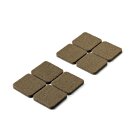 Hettich Filzgleiter, selbstklebend, 35 x 35mm, braun, 8...