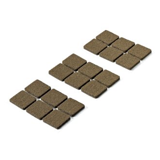 Hettich Filzgleiter, selbstklebend, 25 x 25mm, braun, 18 Stück