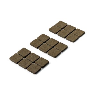 Filzgleiter, selbstklebend, 22 x 22mm, braun, 18 Stück