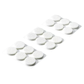 HETTICH Filzgleiter, selbstklebend, Ø 28mm, weiß, 18 Stück