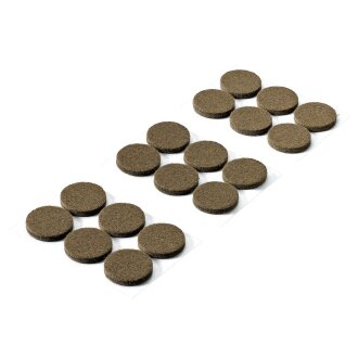 Filzgleiter selbstklebend Ø28mm braun 18 Stück