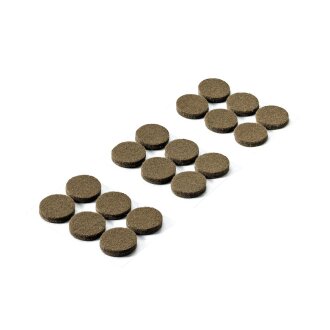 HETTICH Filzgleiter, selbstklebend, Ø 22 x 4,5 mm, braun, 18 Stück