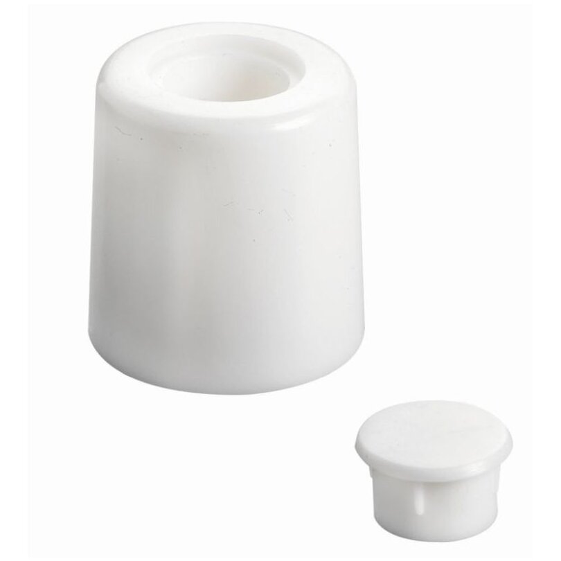 Produktbild von StonyLab Vollgummistopfen – 10 Stück, Größe 4, 19x26x29 Mm, Keilförmig, Weiß, Für Labor, Nicht Lebensmittelecht