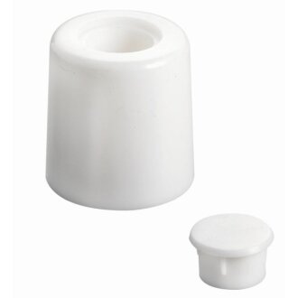 HETTICH Türstopper zum Anschrauben, Ø 27 x 30 mm, Kunststoff, weiß, 2 Stück