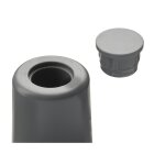 HETTICH Türstopper zum Anschrauben, Ø 27 x 30 mm, Kunststoff, grau, 2 Stück