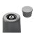 HETTICH Türstopper zum Anschrauben, Ø 27 x 30 mm, Kunststoff, grau, 2 Stück