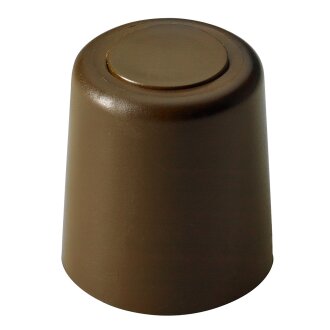 Hettich Türstopper zum Anschrauben, Ø 26,5 x 29 mm, dunkelbraun, Kunststoff, 2 Stück