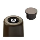 Hettich Türstopper zum Anschrauben, Ø 26,5 x 29 mm, dunkelbraun, Kunststoff, 2 Stück