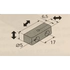 Eckverbinder Block 35 x 12 x 12mm Kunststoff weiß...