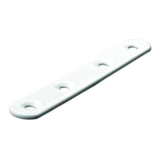 Hettich Verbindungsblech, 15 x 100 x 2 mm, Stahl, pulverbeschichtet, weiß, leicht verkratzt/verschmutzt
