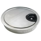HETTICH Kabeldurchlass, Ø80mm, Edelstahl-Optik