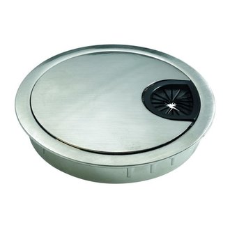 Kabeldurchlass 60mm Edelstahl-Optik