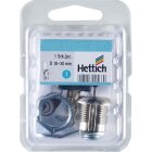 Hettich Zylinderhebelschloss mit gekröpftem Riegel, unterschiedlich schließend, Zylinder Ø 19 mm