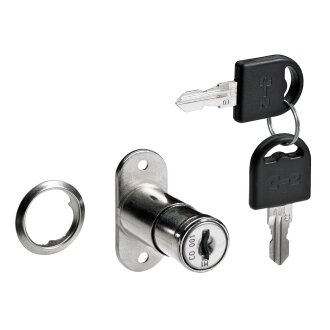 Hettich Zylinderschloss für zwei Türen, Zylinder Ø 18 mm, Türstärke max. 21 mm