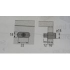 HETTICH Zylinderschloss für zwei Türen, Zylinder Ø 18mm, Türstärke max. 21mm