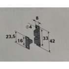 Kugelschnäpper 43 x 8mm Messing vernickelt