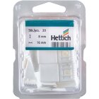 Hettich Stabilisator, 16 x 16 x 8 mm, Kunststoff, weiß, 20 Stück