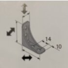 HETTICH Kunststoffwinkel, 40 x 40 x 16mm, weiß, 25 Stück