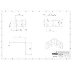 HETTICH Verstellwinkel, 50 x 50 x 30mm, Stahl verzinkt