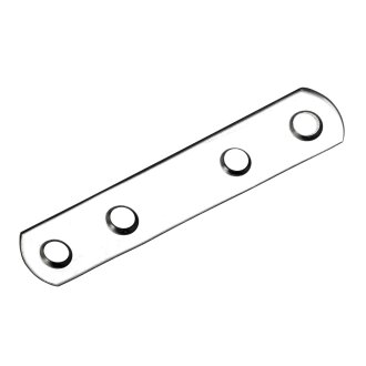 HETTICH Verbindungsblech 80mm x15mm Edelstahl-Optik