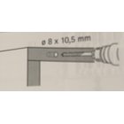 Einbohrpuffer D9,2 x 12,5mm 20 Stück