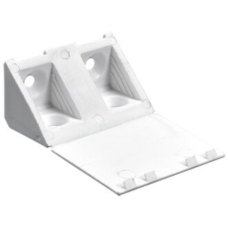 HETTICH Eckverbinder, 20 x 20 x 43mm, weiß, 8 Stück